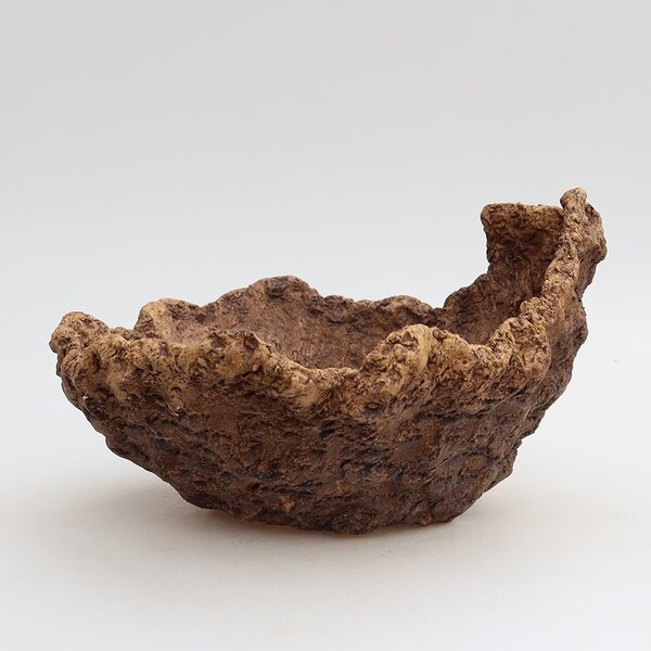 E-bonsai Keramická Skořápka 19,5 x 16 x 13 cm hnědá