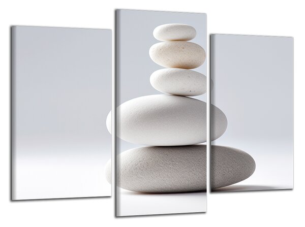 Obraz na plátně Bílé kameny v rovnováze