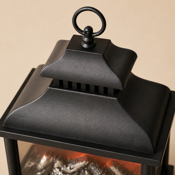 Lucerna s efektem krbu LED, 13,5 x 25,5 x 37 cm