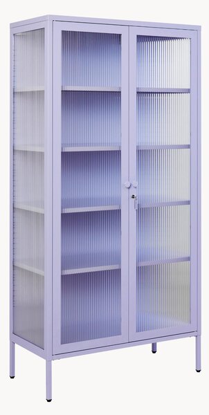 Kovová vitrína's rýhovaným sklem The Collector