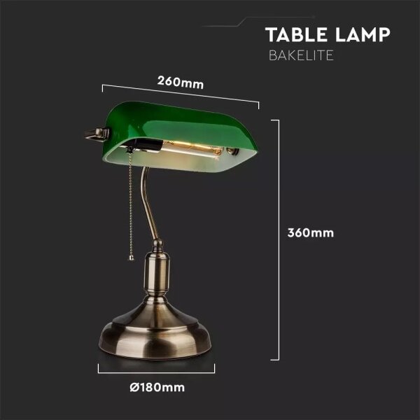 Stolní lampa BANKER 1xE27/60W/230V