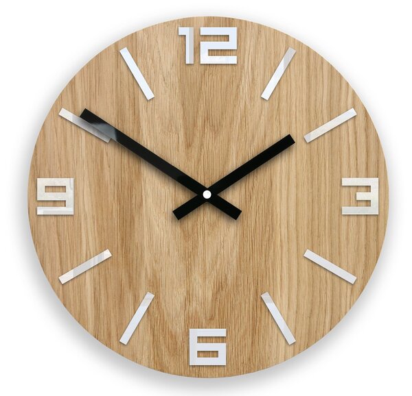Dřevěné nástěnné hodiny ARABIC White
