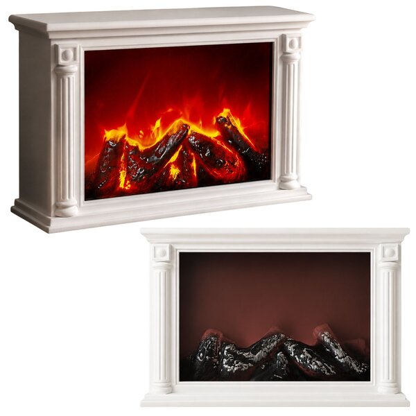 Dekorativní LED krb v klasickém stylu, 10 x 33 x 21 cm