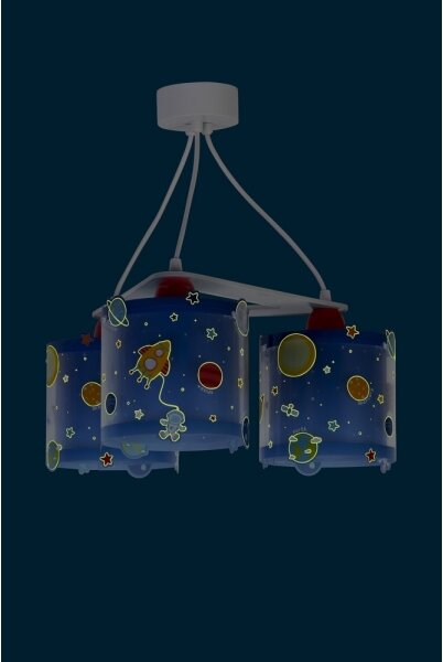 Dalber D-41344 - Dětský lustr PLANETS 3xE27/60W/230V