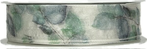 Stuha taftová DREAM GARDEN tyrkysová transparentní 25mm x 20m (7,-Kč/m)