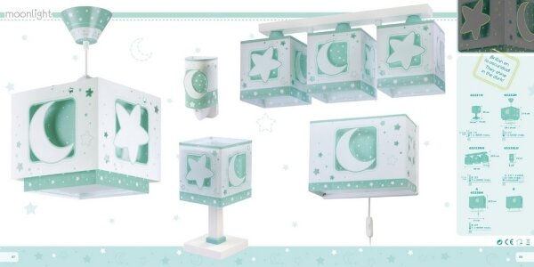 Dalber D-63233NH - Dětské stropní svítidlo MOONLIGHT 3xE27/60W/230V