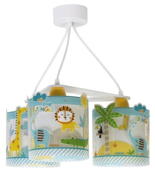 Dalber D-76114 - Dětský lustr MY LITTLE JUNGLE 3xE27/15W/230V