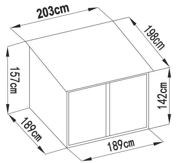 Přístřešek na jízdní kola NOTOS B 4,02 m² antracit IWH-10230030