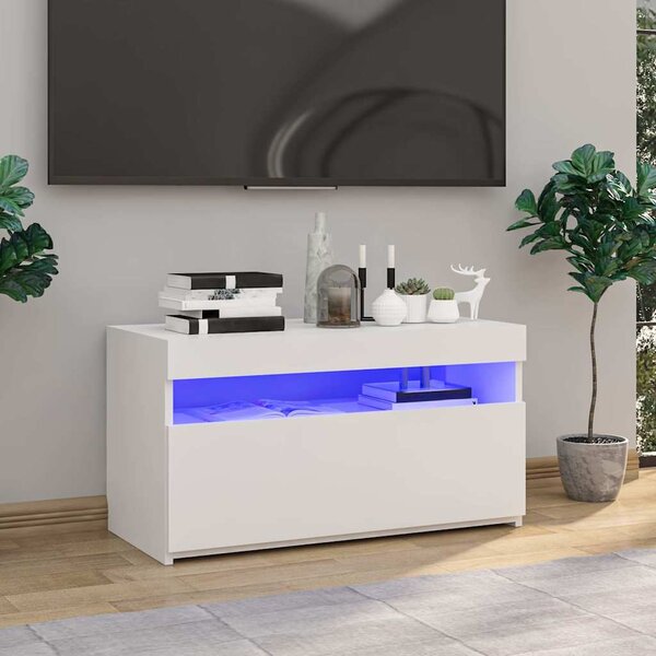 VidaXL TV stolek s LED 75 x 35 x 40 cm kompozitní dřevo [862557] Barva: dub sonoma