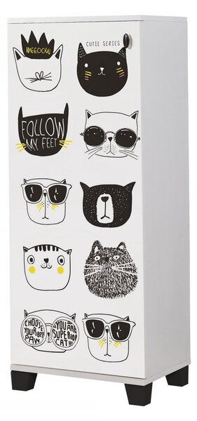 Hanah Home Botník Filinta Cats 50x127 cm bílý