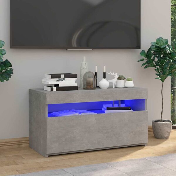 VidaXL TV stolek s LED 75 x 35 x 40 cm kompozitní dřevo [862557] Barva: dub sonoma