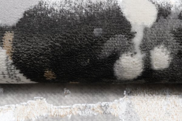 Makro Abra Kusový koberec GOLDEN MZ26C Abstraktní šedý krémový Rozměr: 80x150 cm