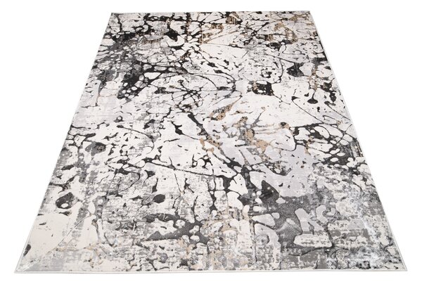 Makro Abra Kusový koberec GOLDEN MZ26C Abstraktní šedý krémový Rozměr: 80x150 cm