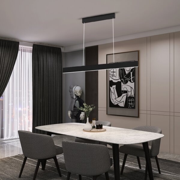 Immax NEO 07076L - LED Stmívatelný lustr na lanku černá LISTON LED/18W/230V + DO