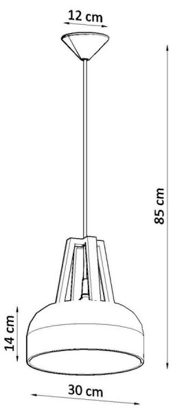 Sollux SL.0387 - Lustr na lanku CASCO 1xE27/60W/230V pr. 30 cm