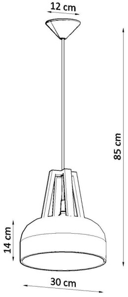 Sollux SL.0390 - Lustr na lanku CASCO 1xE27/60W/230V pr. 30 cm