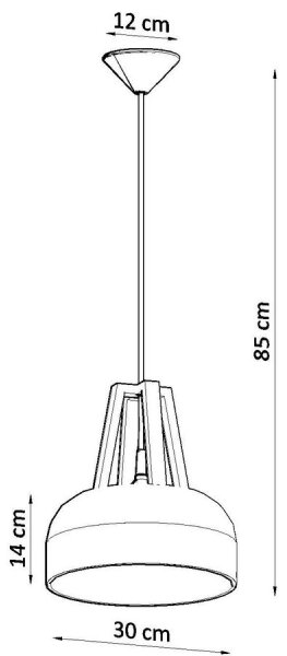 Sollux SL.0388 - Lustr na lanku CASCO 1xE27/60W/230V pr. 30 cm