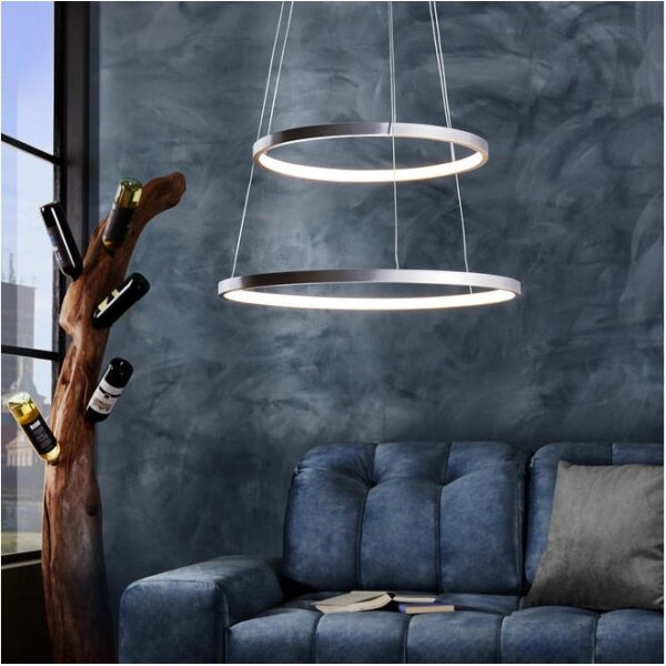 Leuchten Direkt 11525-21 - LED Lustr na lanku CIRCLE LED/15W/230V + LED/25W
