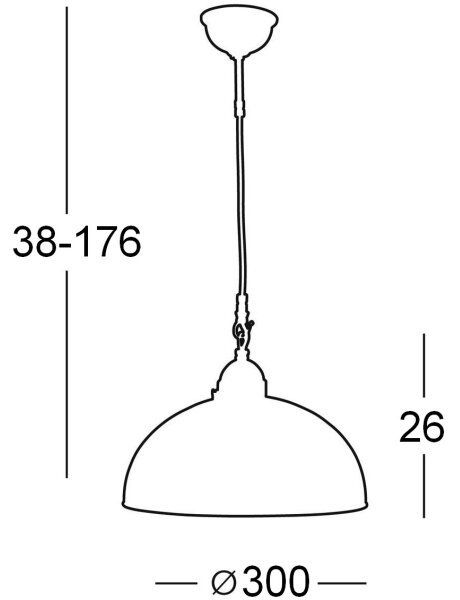 Kolarz 731.30.74 - Lustr na lanku NONNA 1xE27/75W/230V bílá