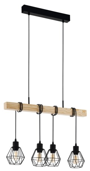 Eglo 44075 - Lustr na lanku TOWNSHEND 4xE27/60W/230V