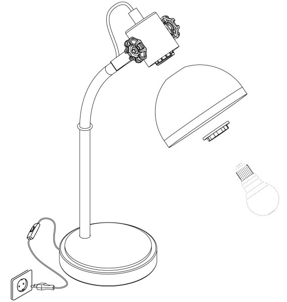 Eglo 44058 - Stolní lampa LUBENHAM 1xE27/28W/230V