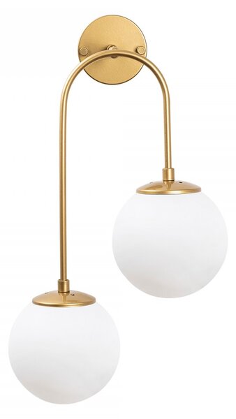 Opviq Nástěnná lampa Jevel I zlatá/bílá
