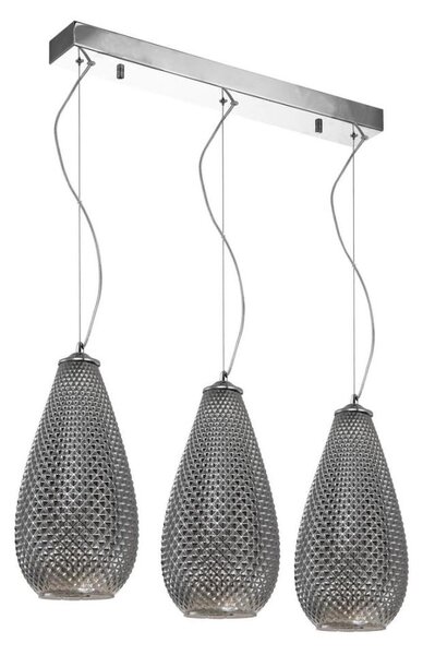 Lustr na lanku PETRA 3xE27/60W/230V šedá