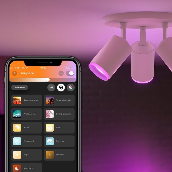 Philips 50633/31/P7 - LED RGBW Bodové svítidlo Hue FUGATO 3xGU10/5,7W/230V
