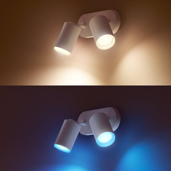 Philips 50632/31/P7 - LED RGBW Bodové svítidlo Hue FUGATO 2xGU10/5,7W/230V