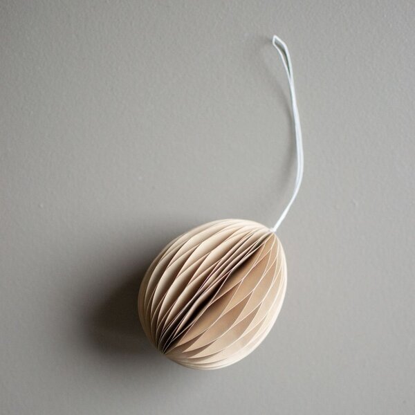 Papírové velikonoční vajíčko Ovoid Sand 7 cm