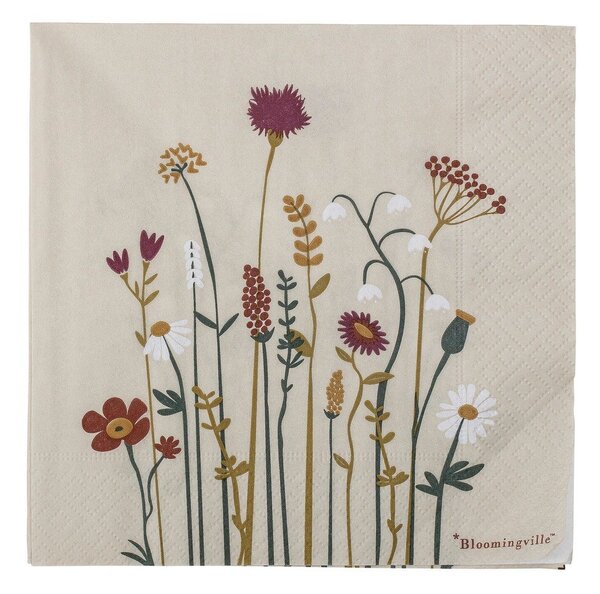 Papírové ubrousky v sadě 20 ks 33x33 cm Paige – Bloomingville
