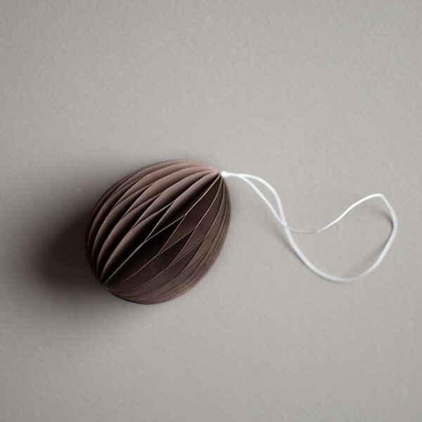 Papírové velikonoční vajíčko Ovoid Brown 7 cm