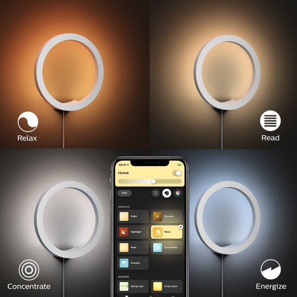 Philips 40901/31/P9-LED RGBW Stmívatelné nástěnné svítidlo Hue SANA LED/20W/230V