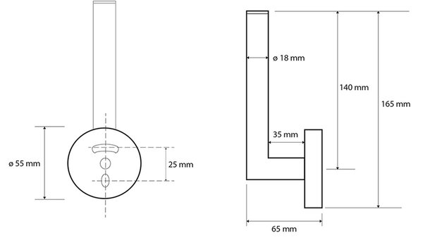 SAPHO XR701 X-Round držák toaletního papíru rezervní, stříbrná