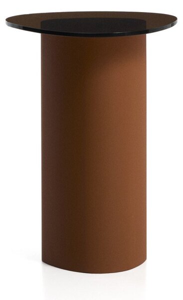 Odkládací stolek se skleněnou deskou 47x48 cm Olir – Kave Home
