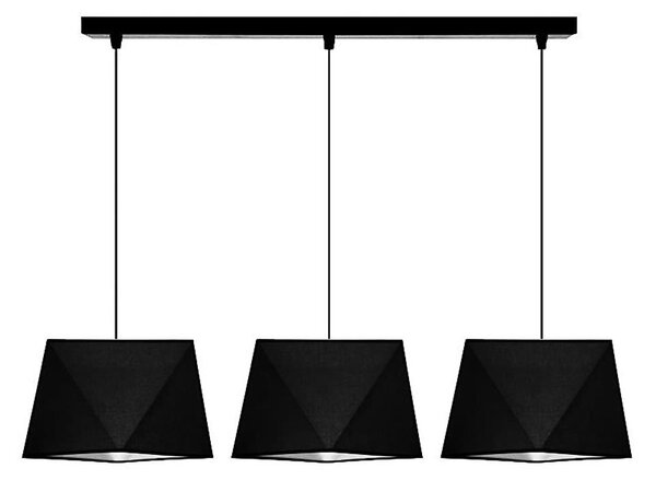 Lustr na lanku DIAMENT 3xE27/60W/230V černá