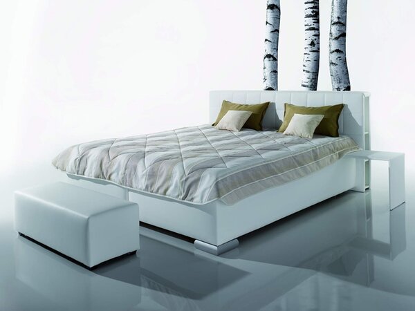 Manželská postel čalouněná s úložným prostorem LIBRO 180x200 s roštem ND 4, matrací AQUAFLEX