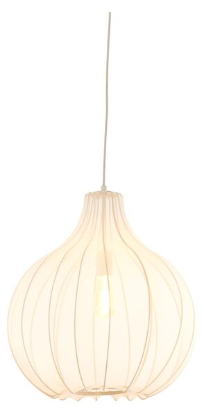 Béžové závěsné svítidlo s textilním stínidlem ø 50 cm Elati – Light & Living