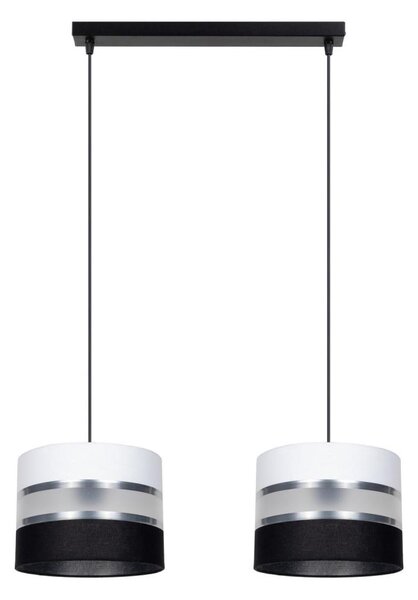Lustr na lanku CORAL 2xE27/60W/230V černobílá