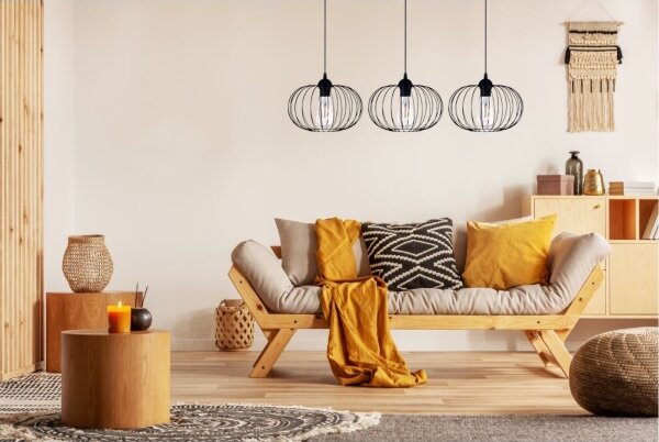 Lustr na lanku BOCCA 3xE27/60W/230V
