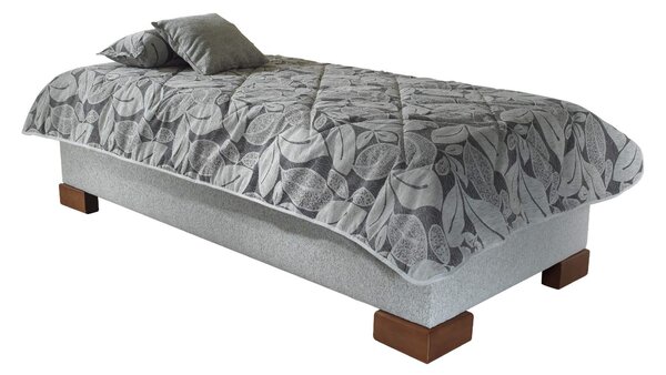 Čalouněná postel s úložným prostorem QUATRO 90x200 s roštem ND 4, s matrací INFLEX