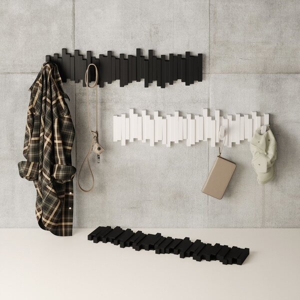 Černý plastový nástěnný věšák 72 cm Sticks – Umbra