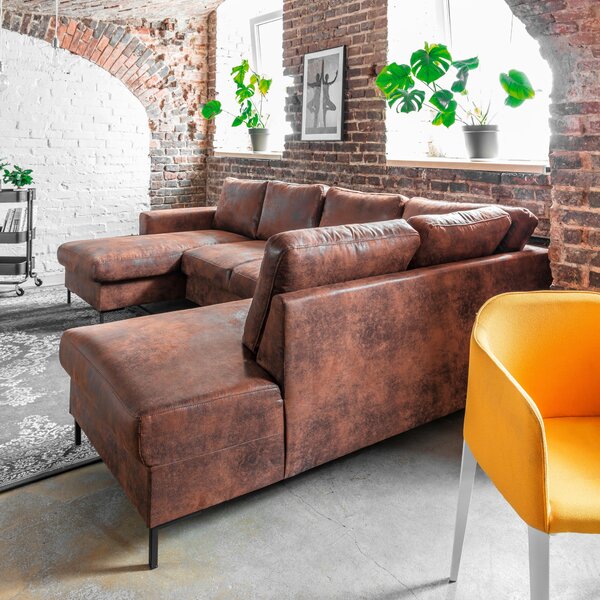 SEDACÍ SOUPRAVA, textil, hnědá XXXL - Sedací soupravy, Online Only