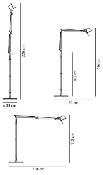 Artemide AR 0947010A+AR A012820 KOMPLET - Stojací lampa TOLOMEO 1xE27/100W/230V