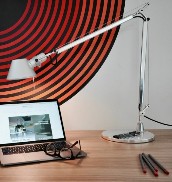 Artemide AR A005910+AR A008600 KOMPLET - Stolní lampa TOLOMEO 1xE27/70W/230V