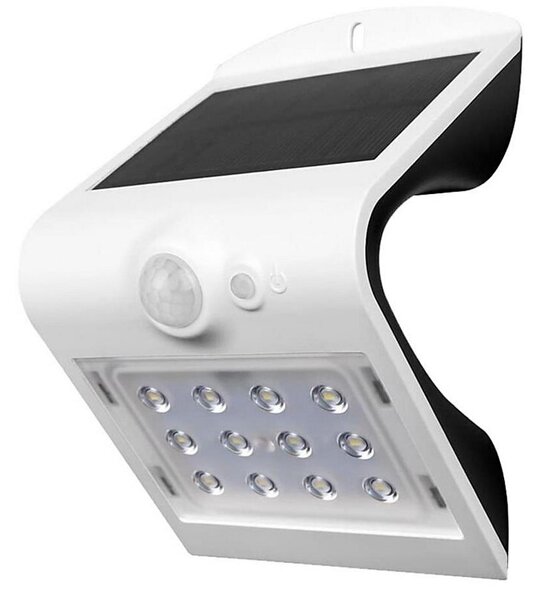 LED Solární nástěnné svítidlo se senzorem LED/1.5W/3,7V IP65 bílá