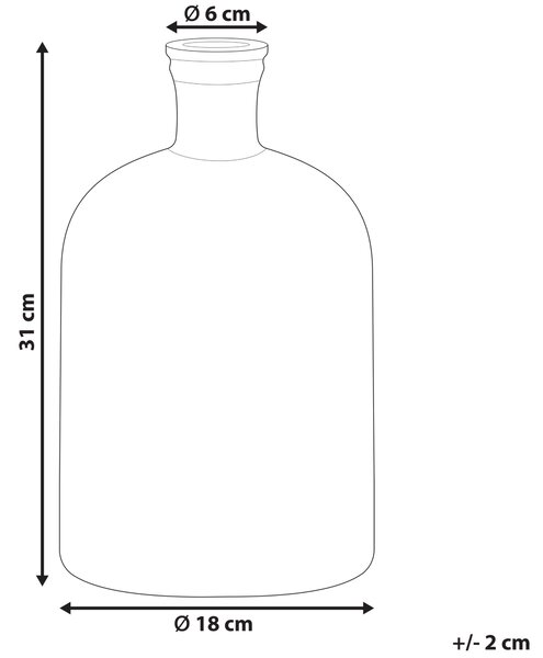 Dekorativní váza PULAO Sklo 31 cm Zelená