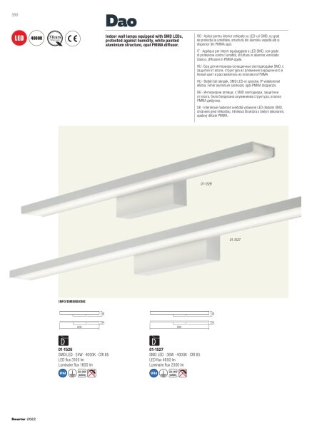 Redo 01-1527 - LED Koupelnové osvětlení zrcadla DAO LED/36W/230V IP44