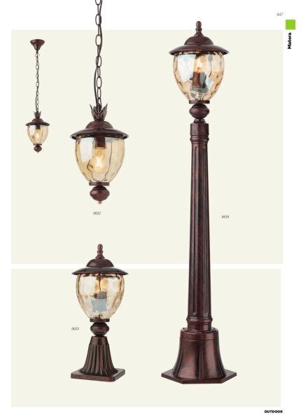 Redo 9634 - Venkovní lampa MATERA 1xE27/42W/230V IP33