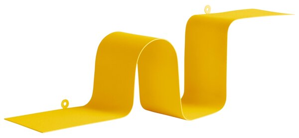 Jotex Žlutá kovová nástěnná police CATERPILLAR 18,5 x 63,5 cm